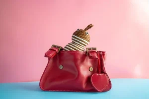Chic Red Leather Handbag